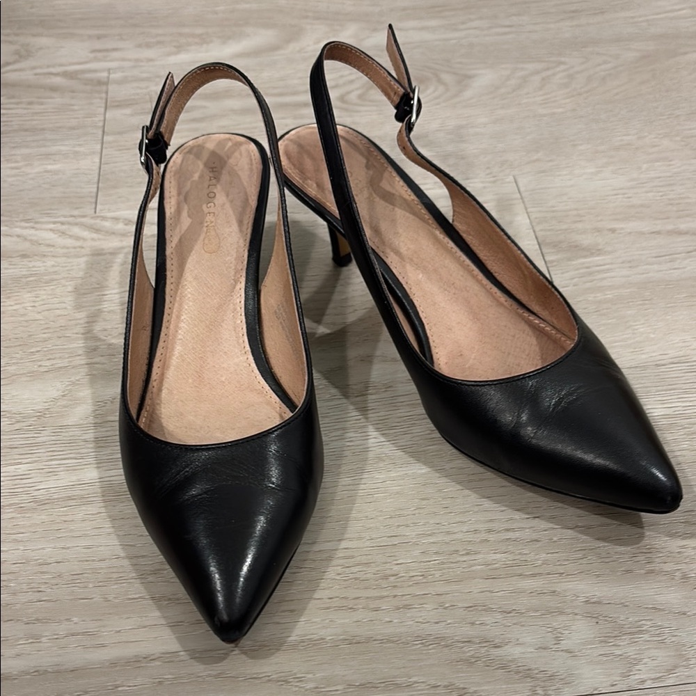 Nordstrom size 6 Black Slingback Heels